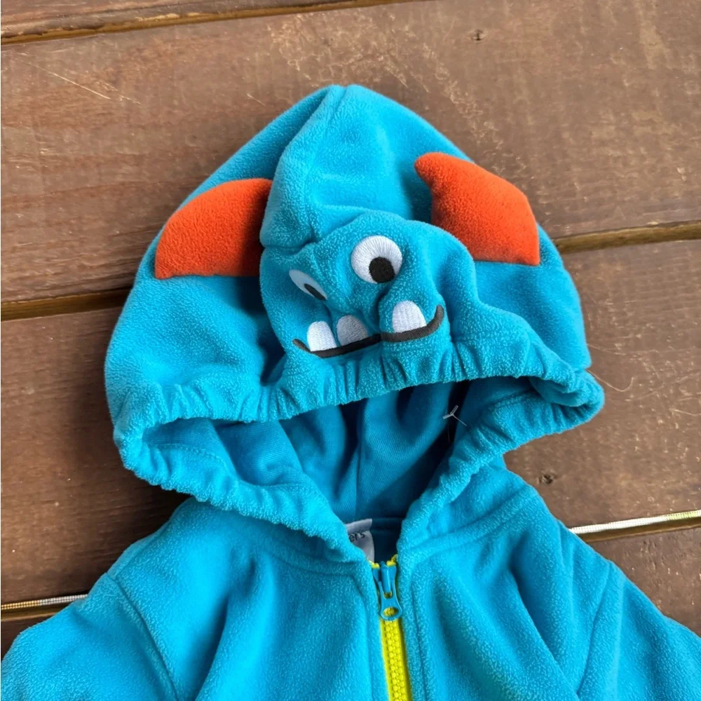 Carters Blue and Yellow monster Costume Hoodie size 24 month